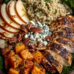 Greek Chicken Bowl with Roasted Apples & Pecans