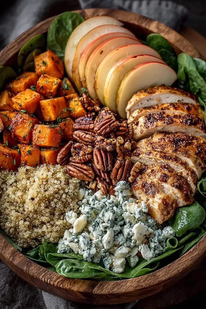 Greek Chicken Bowl with Roasted Apples & Pecans