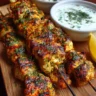 Greek Chicken Skewers with Lemon Yogurt Dip