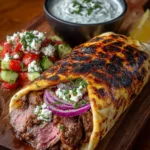 Greek Lamb Wraps with Garlic Yogurt Sauce