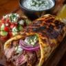 Greek Lamb Wraps with Garlic Yogurt Sauce