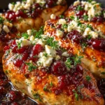 Honey Cranberry Chicken Bake with Feta Cheese