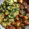 Hot Honey Chicken & Orzo Bowl with Roasted Zucchini