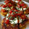 Italian Basil Chicken Cutlets with Tomato and Burrata Topping