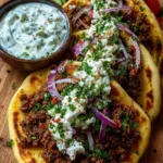 Mediterranean Ground Beef Gyros