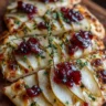 Pear, Brie, and Cranberry Flatbread with Thyme