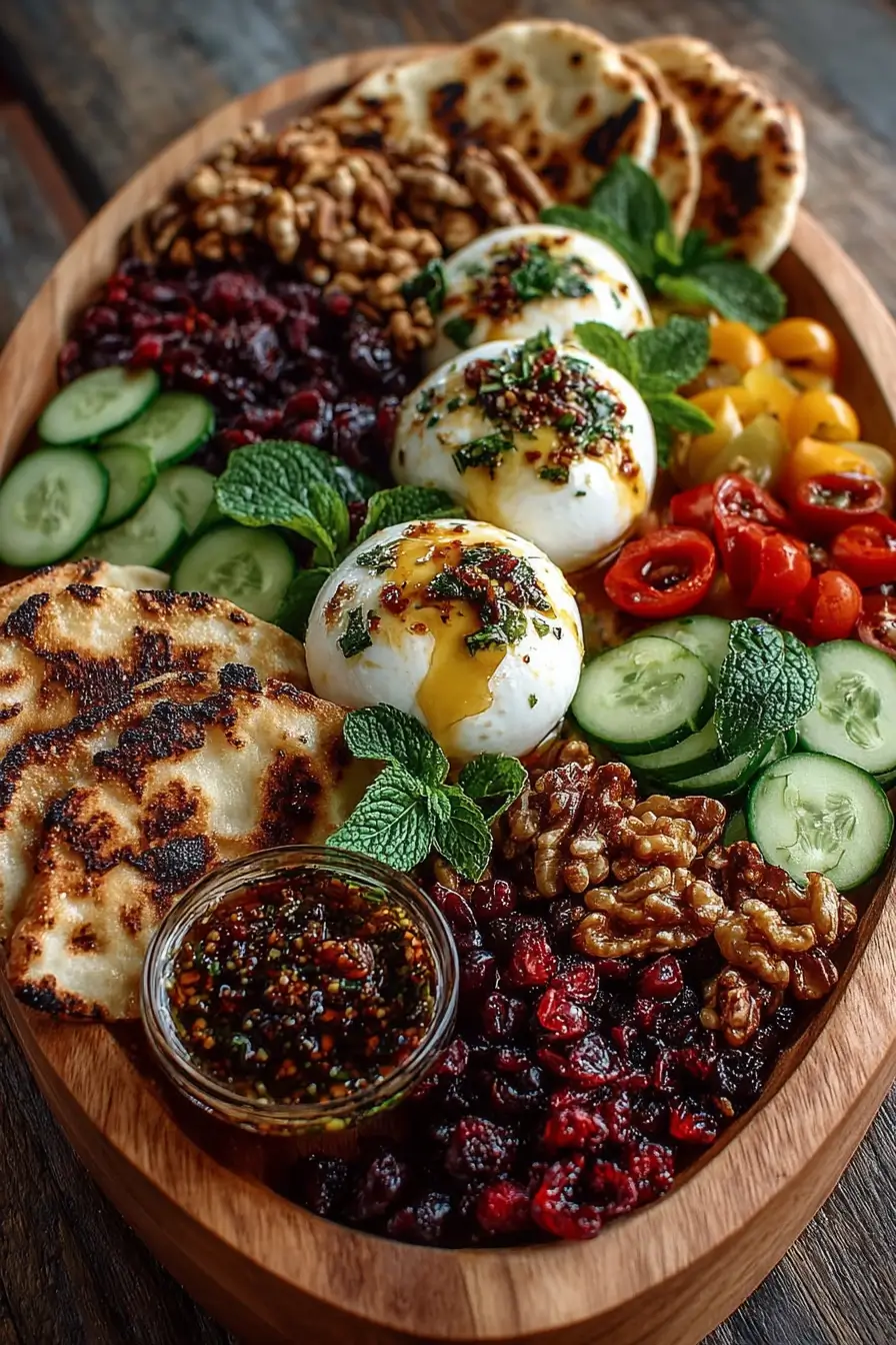 Pear & Cranberry Burrata Mezze Platter