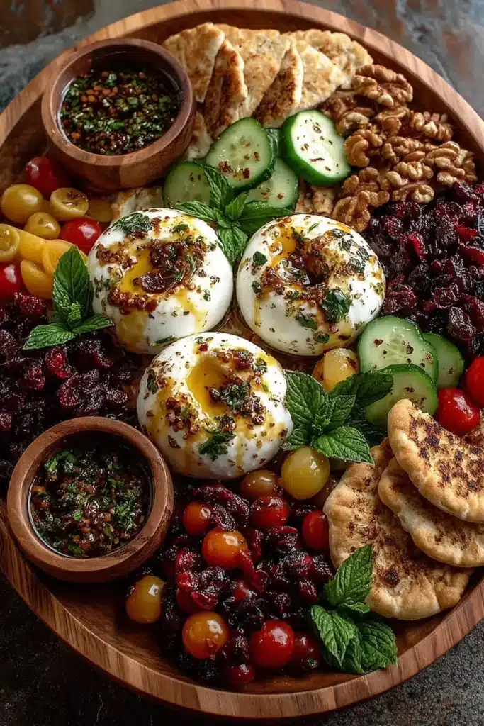 Pear & Cranberry Burrata Mezze Platter