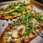 Pear Gorgonzola & Walnut Flatbread with Balsamic Glaze Recipe