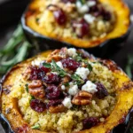 the best Stuffed Acorn Squash with Quinoa, Cranberries & Feta