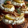 Whipped Feta & Roasted Pear Tapas with Walnuts
