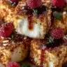 Almond-Crusted Brie Bites with Raspberry Honey Glaze