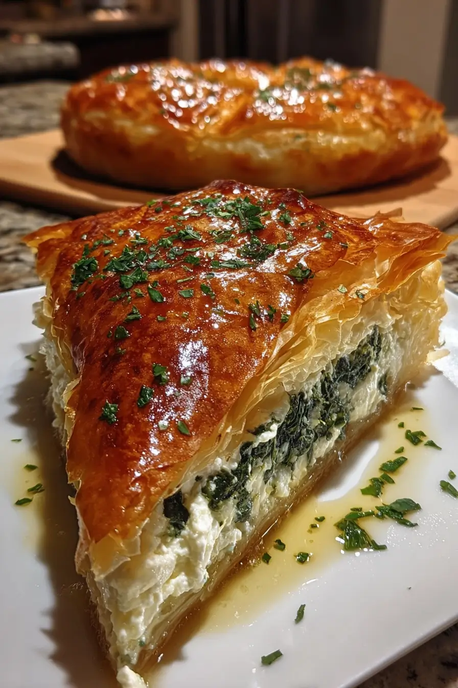 Authentic Greek Spanakopita - Spinach and Feta Pie