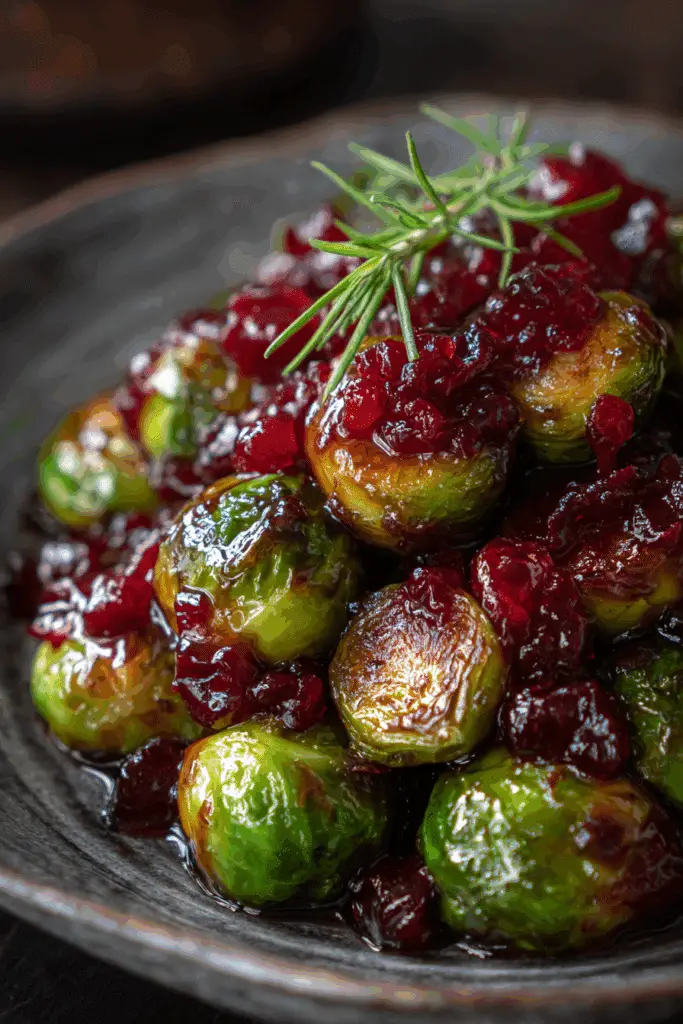 Brussels Sprouts with Cranberry-Orange Glaze