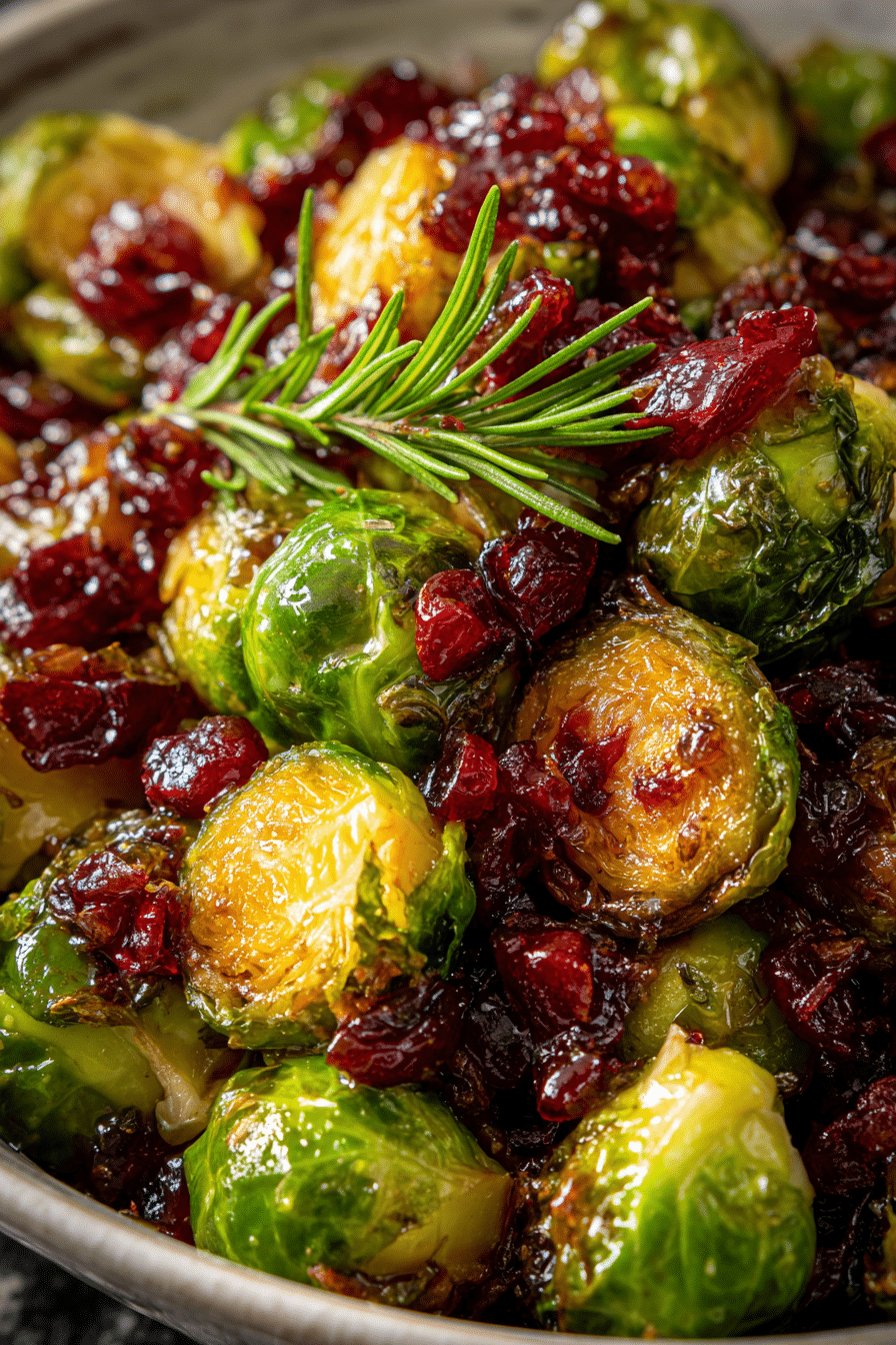 Brussels Sprouts with Cranberry-Orange Glaze