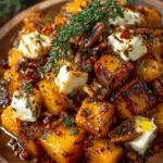 Caramelized Butternut Squash with Brie, Toasted Pecans & Hot Honey Drizzle recipe