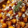 Caramelized Butternut Squash with Feta, Walnuts, and Cranberry-Honey Glaze Recipe