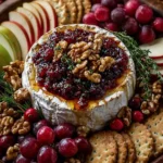 Cranberry Brie Party Board with Roasted Walnuts