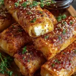 Crispy Baked Feta Rolls with Hot Chili Honey