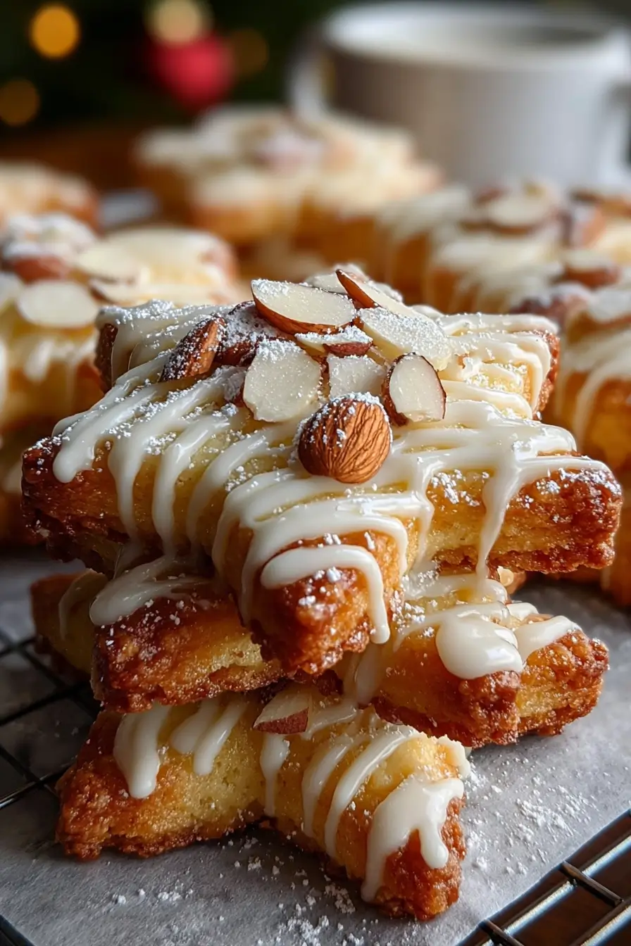 Orange Almond White Chocolate Star Shortbread