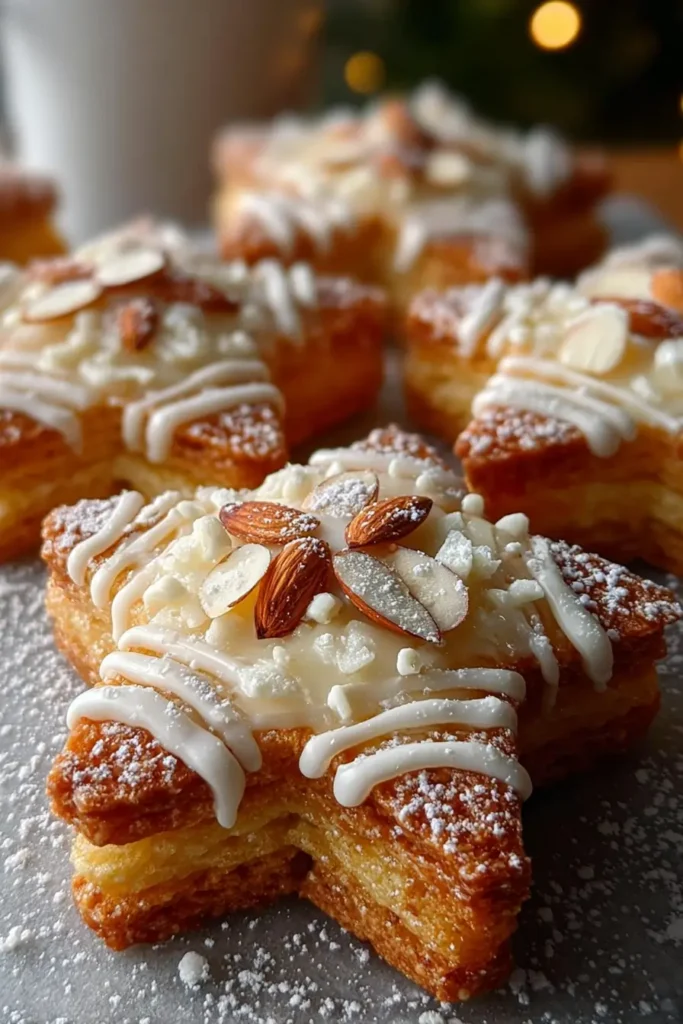 Orange Almond White Chocolate Star Shortbread