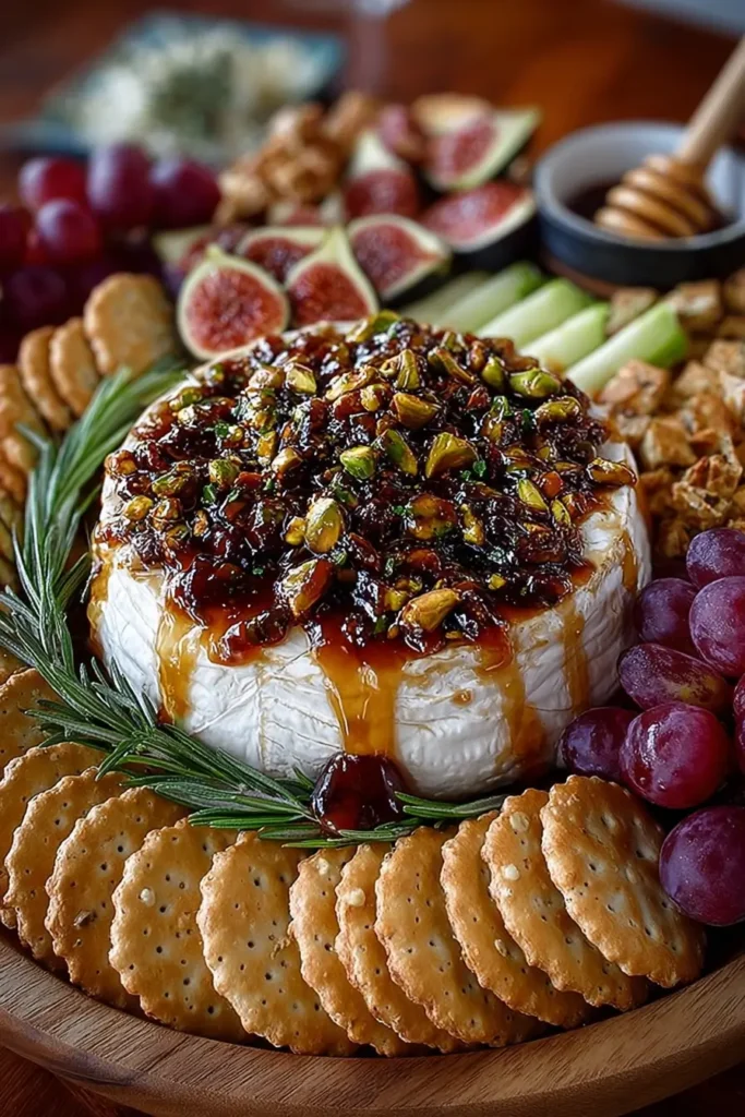 Pistachio & Fig Honey Cheese Board