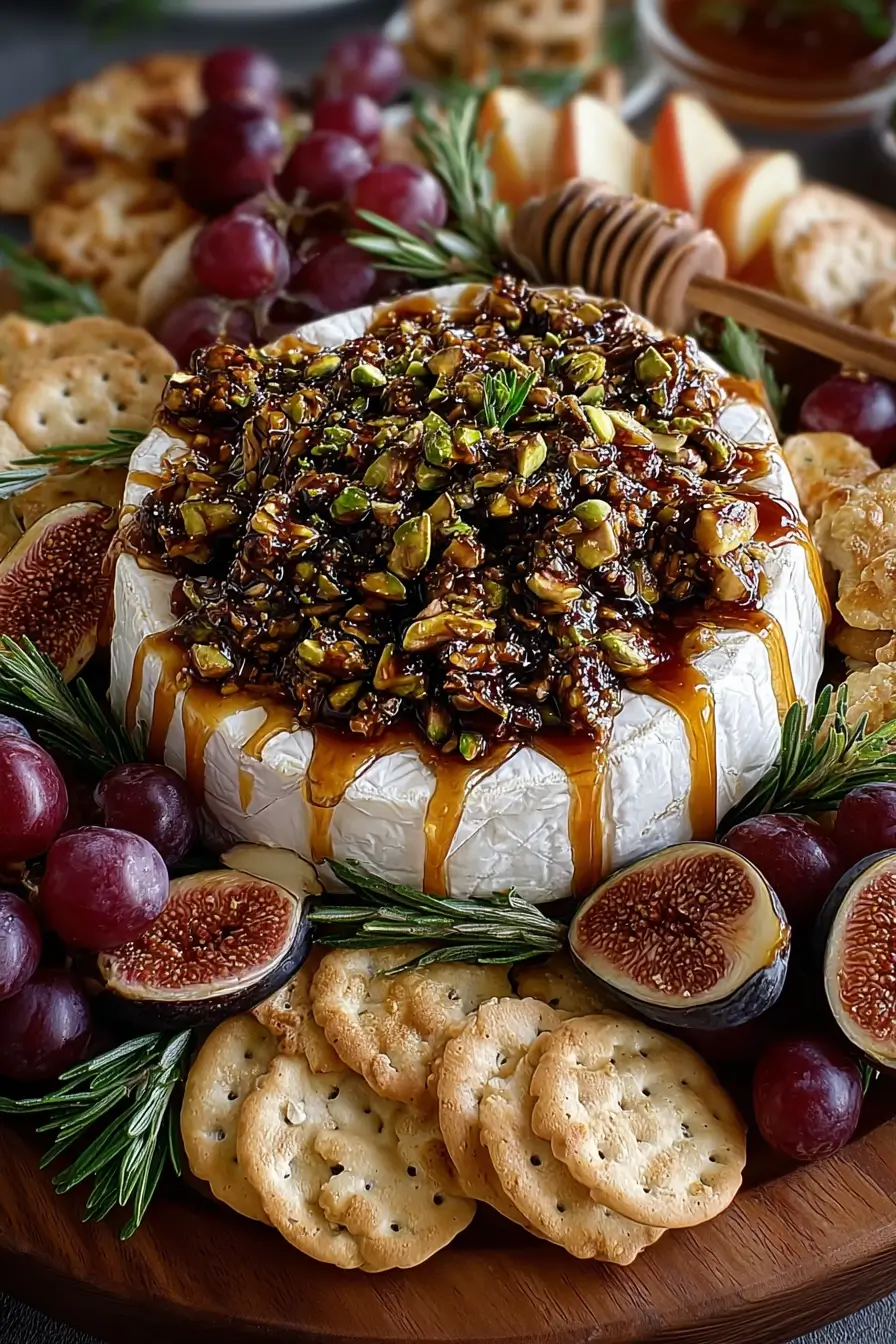 Pistachio & Fig Honey Cheese Board
