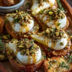 Roasted Pear & Burrata Board with Maple Drizzle