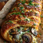 Mushroom & Gruyère Puff Pastry Braid Recipe