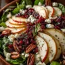 Pear, Apple & Cranberry Christmas Salad with Feta Snowflakes Recipe