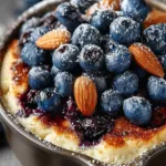 Blueberry Almond Cottage Cheese Breakfast Bake