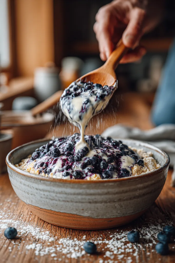 Blueberry Almond Cottage Cheese Breakfast Bake