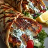 Greek Chicken Wraps with Creamy Feta Sauce