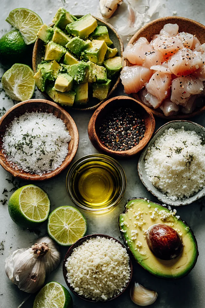 Honey Lime Chicken & Avocado Cauliflower Rice Stack