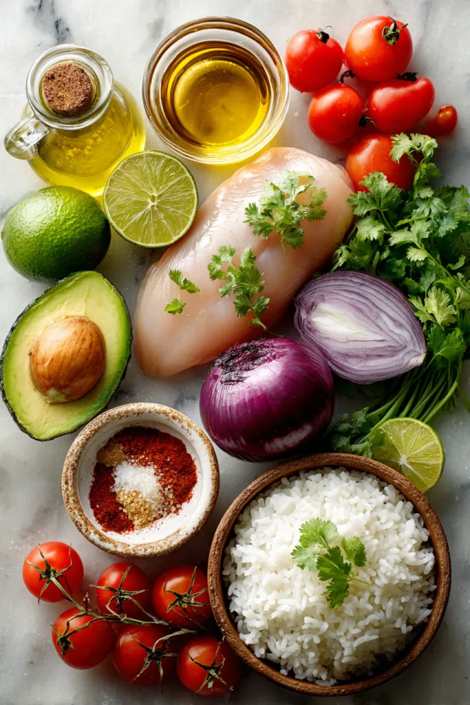 Honey Lime Chicken & Avocado Rice Stack