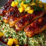 Honey Lime Chicken & Mango Quinoa Stack