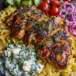 Lemon Dijon Chicken Orzo Bowl with Whipped Feta