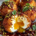 Burrata Bomb with Hot Honey & Pistachio Crunch