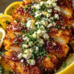 Crispy Hot Honey Lemon Feta Chicken
