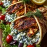 Greek Lemon Chicken Pita Wraps with Dill Garlic Feta Sauce