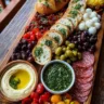 Rustic Mediterranean Bread and Antipasto Board
