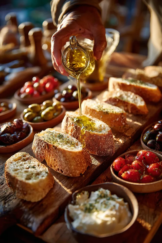 Rustic Mediterranean Bread and Antipasto Board