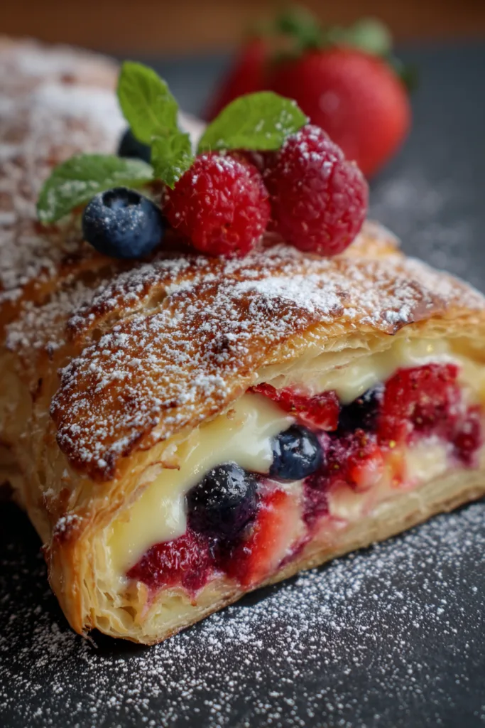 Berry Custard Strudel