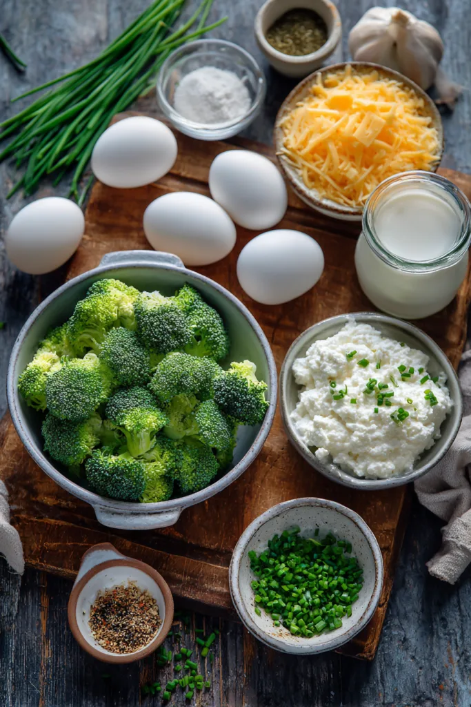Cottage Cheese Broccoli Cheddar Melt Bites ingredients