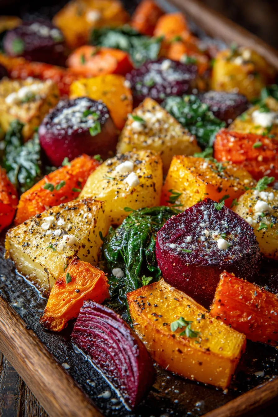 Caramelized Spinach, Sweet Potato, Butternut Squash