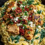 Creamy Tuscan Chicken Orzo with Spinach