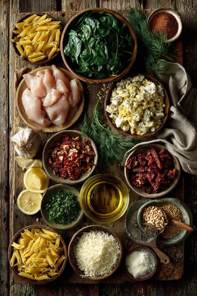 Creamy Tuscan Chicken Orzo with Spinach
