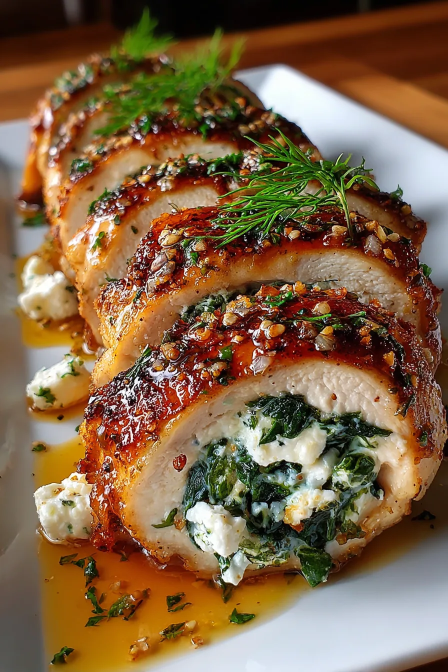 Crispy Stuffed Chicken Rolls with Spinach