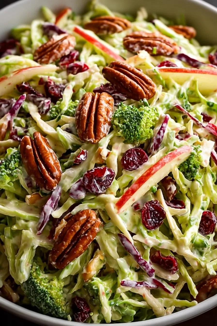 Apple Cranberry Broccoli Slaw