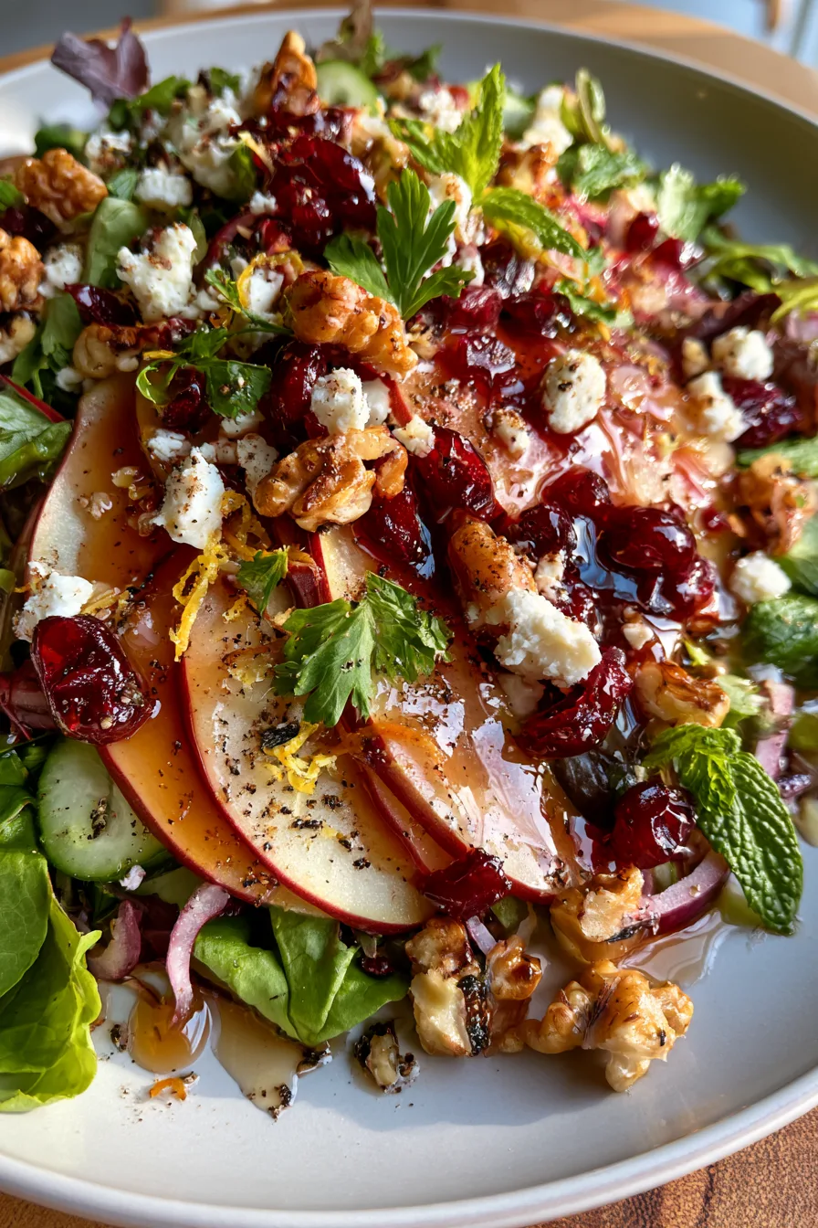 Apple Pear Cranberry Salad